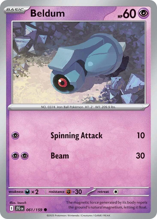 Pokemon Beldum 061/159 SV09: Journey Together Normal - Eterna Cards