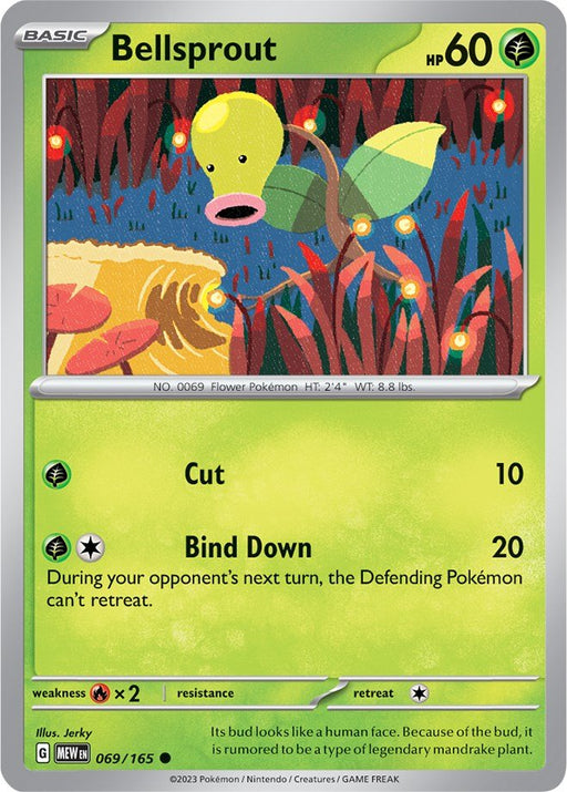 Pokemon Bellsprout 069/165 SV: Scarlet & Violet 151 Normal - EternaCards