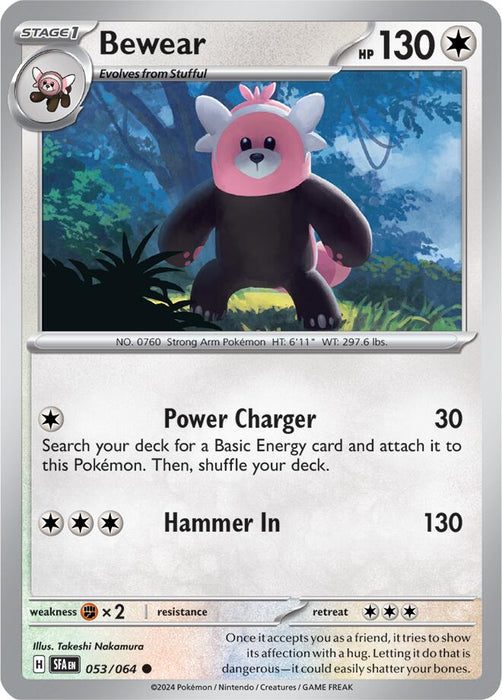Pokemon Bewear - 053/064 053/064 SV: Shrouded Fable Reverse Holo - EternaCards