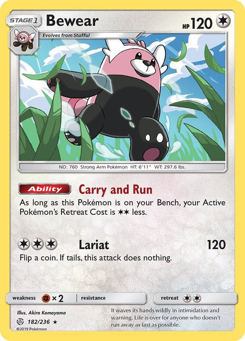 Pokemon Bewear 182/236 SM - Cosmic Eclipse Normal - Eterna Cards