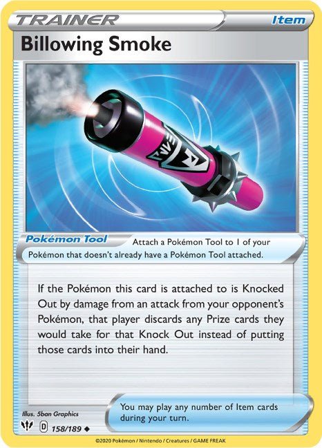 Pokemon Billowing Smoke 158/189 SWSH03: Darkness Ablaze Reverse Holo - EternaCards