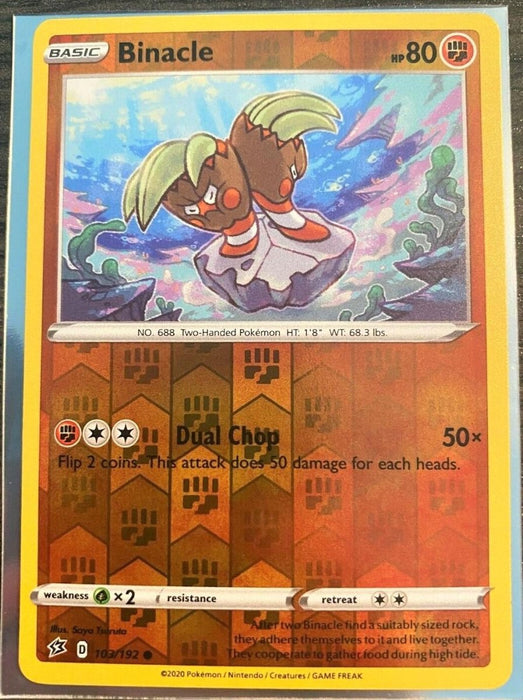 Pokemon Binacle 103/192 SWSH02: Rebel Clash Normal - Eterna Cards