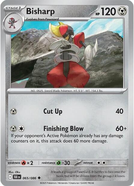 Pokemon Bisharp 065/086 SV: Black Bolt Reverse Holo - EternaCards