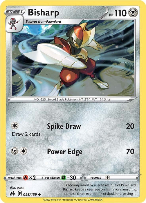 Pokemon Bisharp 093/159 SWSH: Crown Zenith Reverse Holo - EternaCards
