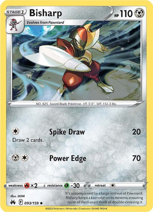 Pokemon Bisharp 093/159 SWSH: Crown Zenith Reverse Holo - EternaCards