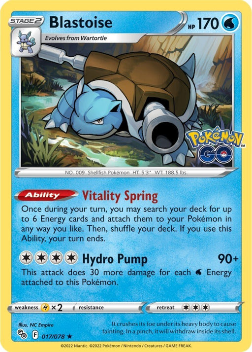 Pokemon Blastoise 017/078 Pokemon GO Holo - EternaCards