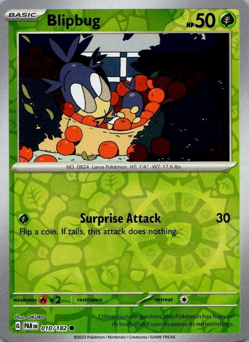 Pokemon Blipbug 010/182 SV04: Paradox Rift Normal - Eterna Cards