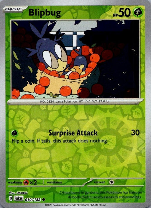 Pokemon Blipbug 010/182 SV04: Paradox Rift Normal - Eterna Cards