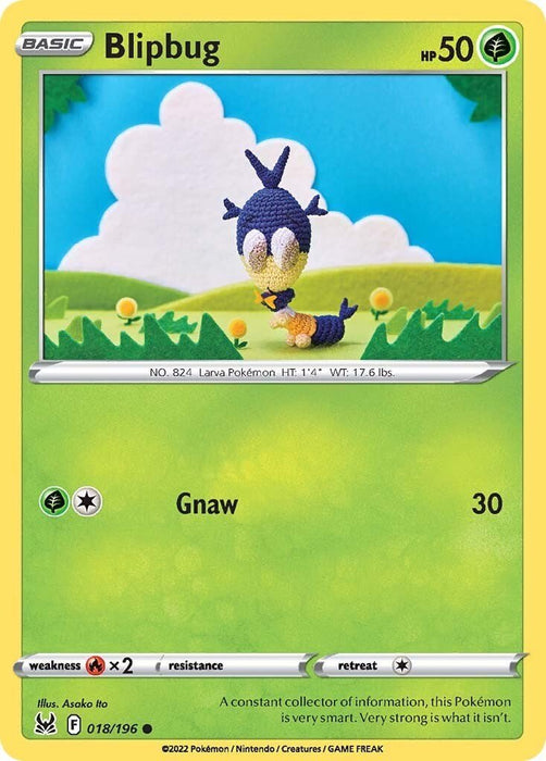 Pokemon Blipbug 018/196 SWSH11: Lost Origin Reverse Holo - EternaCards