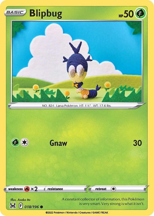 Pokemon Blipbug 018/196 SWSH11: Lost Origin Reverse Holo - EternaCards
