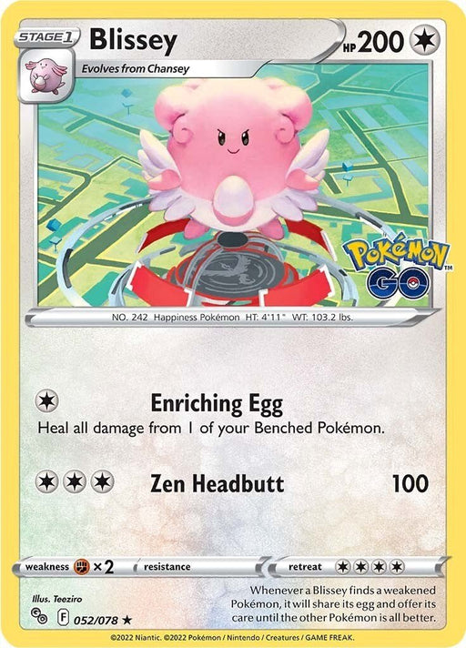 Pokemon Blissey 052/078 Pokemon GO Holo - EternaCards