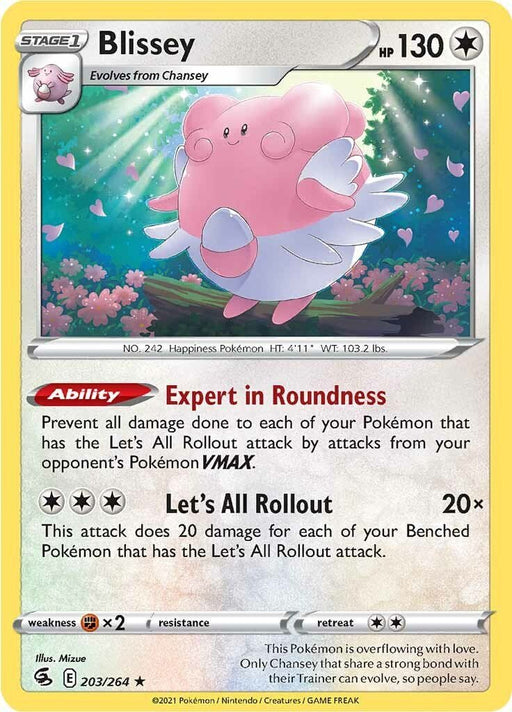 Pokemon Blissey 203/264 SWSH08: Fusion Strike Reverse Holo - EternaCards