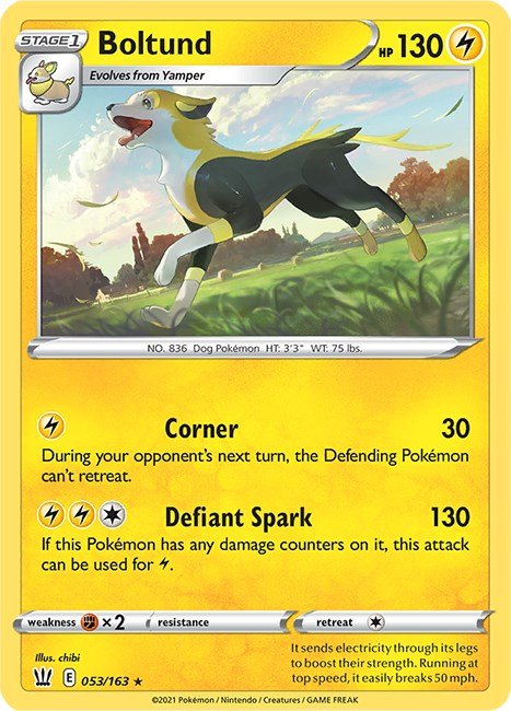 Pokemon Boltund 053/163 SWSH05: Battle Styles Normal - Eterna Cards