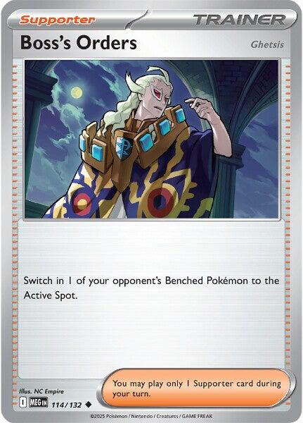 Pokemon Boss's Orders [Ghetsis] 114/132 ME01: Mega Evolution Reverse Holo - EternaCards