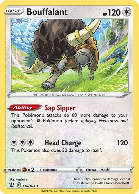 Pokemon Bouffalant 118/163 SWSH05: Battle Styles Normal - Eterna Cards