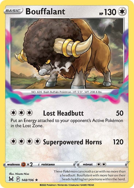 Pokemon Bouffalant 148/196 SWSH11: Lost Origin Reverse Holo - EternaCards