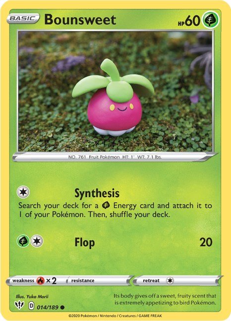 Pokemon Bounsweet 014/189 SWSH03: Darkness Ablaze Reverse Holo - EternaCards