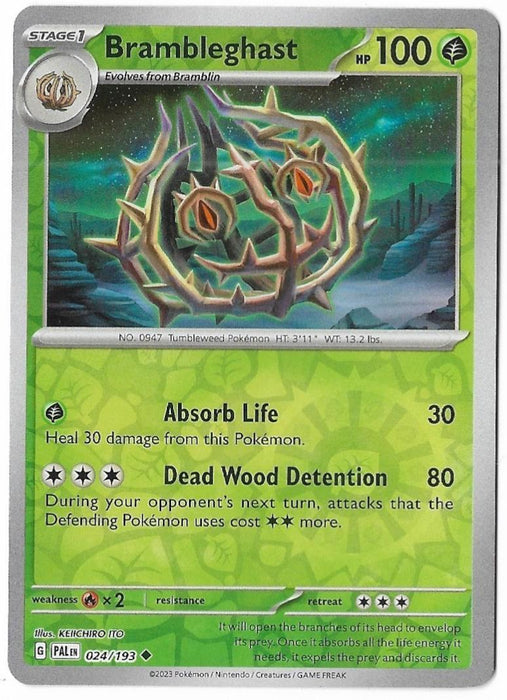 Pokemon Brambleghast 024/193 SV02: Paldea Evolved Normal - Eterna Cards