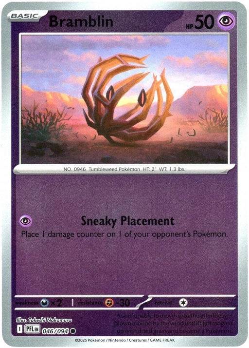 Pokemon Bramblin 046/094 ME02: Phantasmal Flames Normal - Eterna Cards