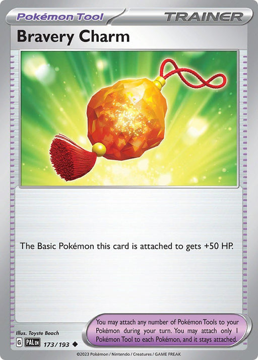 Pokemon Bravery Charm 173/193 SV02: Paldea Evolved Reverse Holo - EternaCards