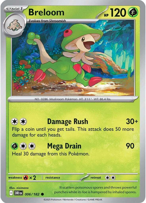 Pokemon Breloom 006/182 SV10: Destined Rivals Normal - EternaCards