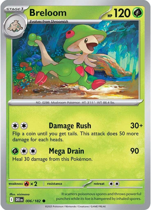 Pokemon Breloom 006/182 SV10: Destined Rivals Normal - EternaCards