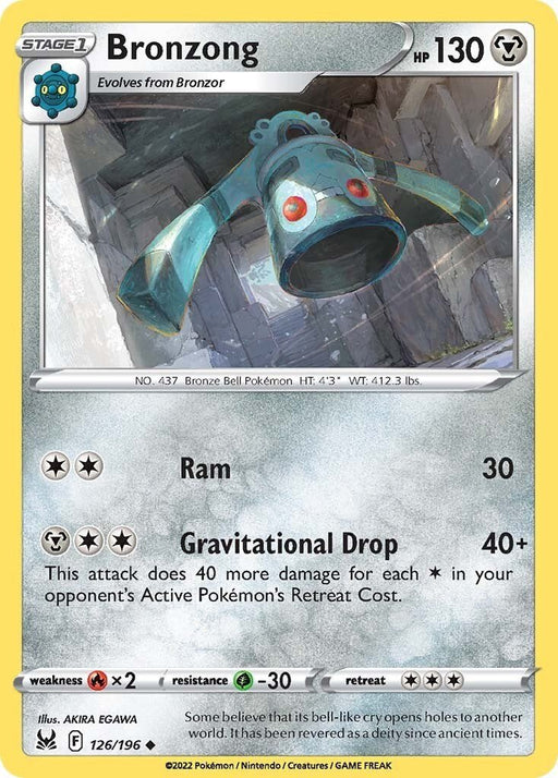Pokemon Bronzong 126/196 SWSH11: Lost Origin Reverse Holo - EternaCards