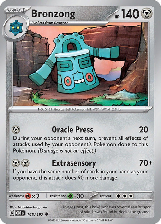 Pokemon Bronzong 145/197 SV03: Obsidian Flames Normal - Eterna Cards
