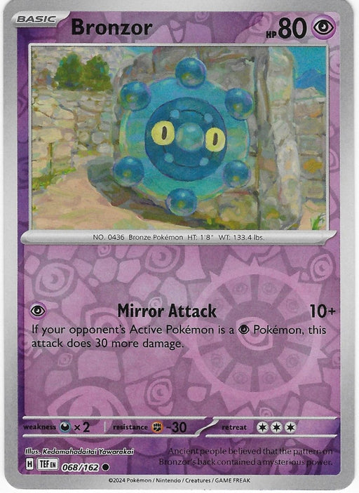 Pokemon Bronzor - 068/162 SV05: Temporal Forces Normal - Eterna Cards