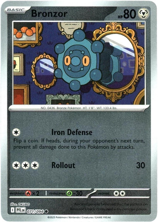 Pokemon Bronzor 071/094 ME02: Phantasmal Flames Normal - Eterna Cards