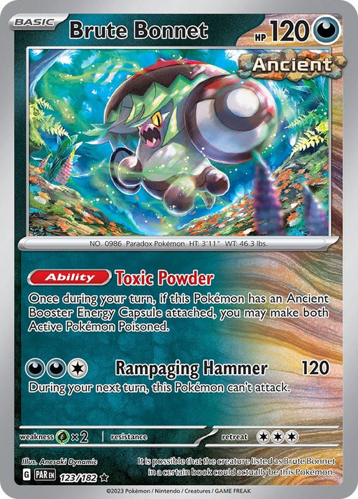 Pokemon Brute Bonnet - 123/182 123/182 SV04: Paradox Rift Holo - EternaCards