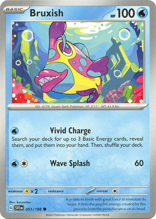 Pokemon Bruxish 051/198 SV01: Scarlet & Violet Base Set Reverse Holo - EternaCards