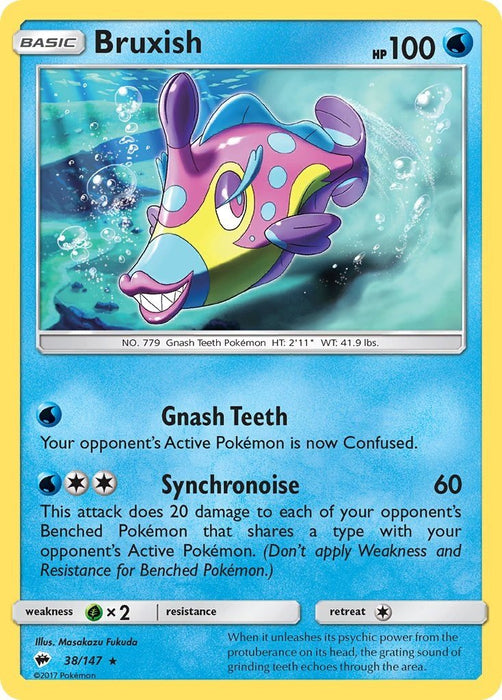 Pokemon Bruxish 38/147 SM - Burning Shadows Normal - Eterna Cards