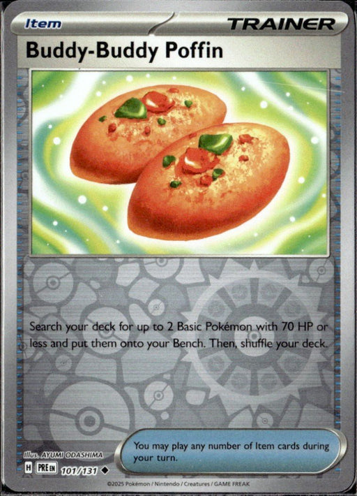 Pokemon Buddy-Buddy Poffin 101/131 SV: Prismatic Evolutions Reverse Holo - Eterna Cards
