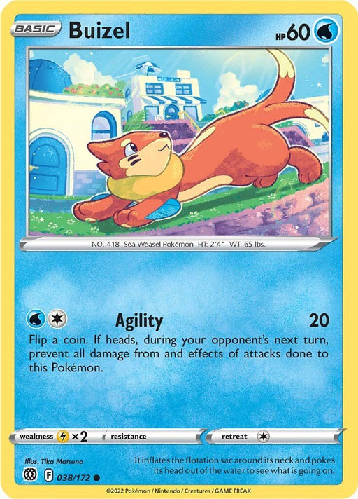 Pokemon Buizel 038/172 SWSH09: Brilliant Stars Normal - EternaCards