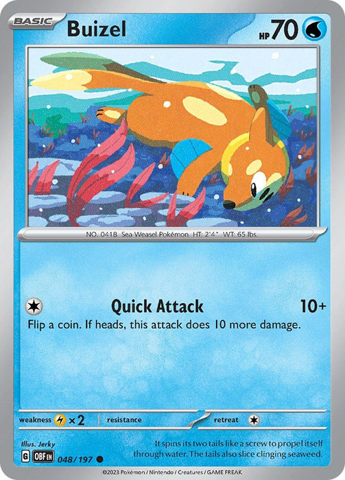 Pokemon Buizel 048/197 SV03: Obsidian Flames Normal - EternaCards