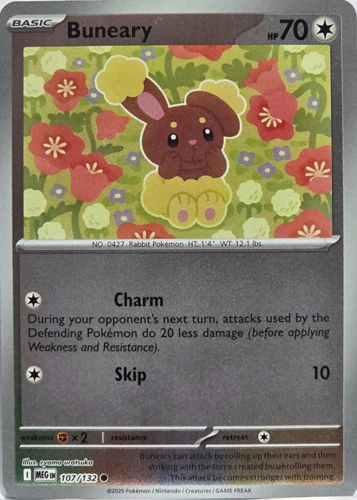 Pokemon Buneary 107/132 ME01: Mega Evolution Normal - Eterna Cards