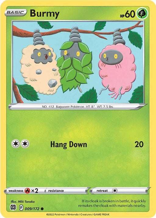 Pokemon Burmy 009/172 SWSH09: Brilliant Stars Normal - EternaCards