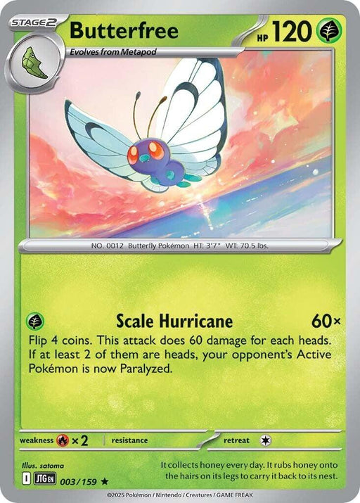 Pokemon Butterfree 003/159 SV09: Journey Together Holo - Eterna Cards