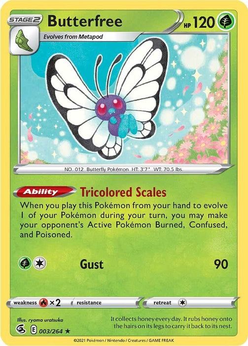 Pokemon Butterfree 003/264 SWSH08: Fusion Strike Reverse Holo - EternaCards