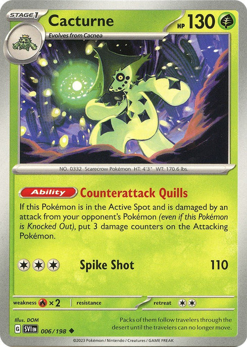 Pokemon Cacturne - 006/198 006/198 SV01: Scarlet & Violet Base Set Normal - EternaCards