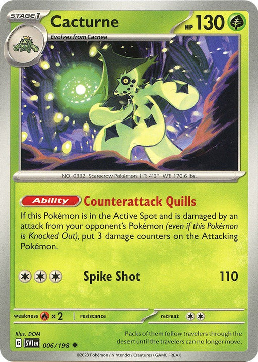 Pokemon Cacturne - 006/198 006/198 SV01: Scarlet & Violet Base Set Normal - EternaCards