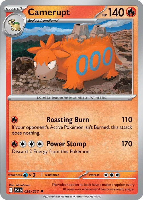 Pokemon Camerupt 028/217 ME: Ascended Heroes Normal - EternaCards