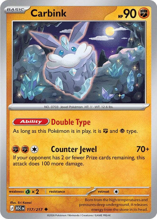 Pokemon Carbink - 117/217 117/217 ME: Ascended Heroes Normal - EternaCards