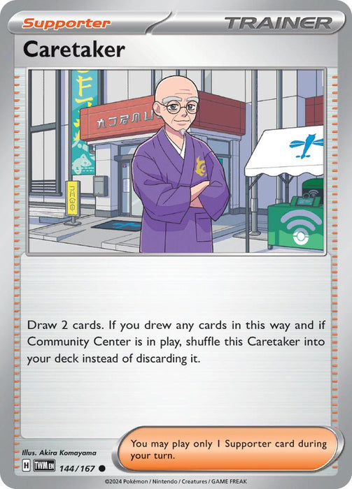 Pokemon Caretaker - 144/167 144/167 SV06: Twilight Masquerade Reverse Holo - EternaCards
