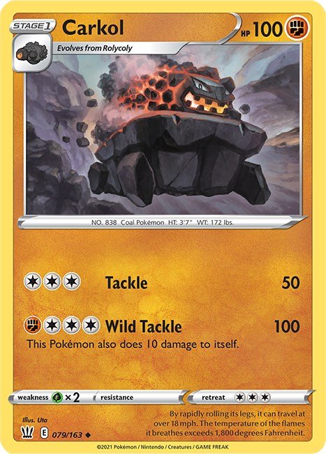 Pokemon Carkol 079/163 SWSH05: Battle Styles Normal - EternaCards