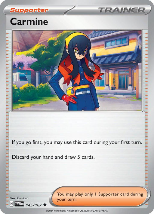 Pokemon Carmine - 145/167 145/167 SV06: Twilight Masquerade Reverse Holo - EternaCards