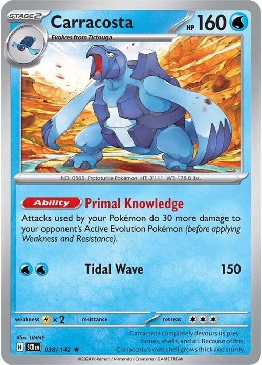 Pokemon Carracosta 038/142 SV07: Stellar Crown Reverse Holo - EternaCards
