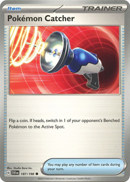 Pokemon Catcher 187/198 SV01: Scarlet & Violet Base Set Reverse Holo - EternaCards