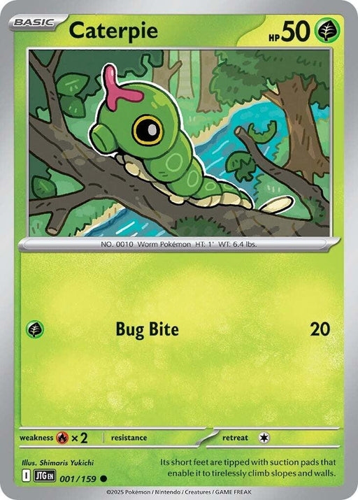 Pokemon Caterpie 001/159 SV09: Journey Together Normal - Eterna Cards